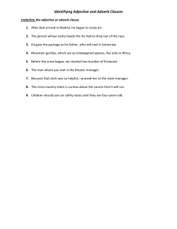 Identifying Adjective and Adverb Clauses