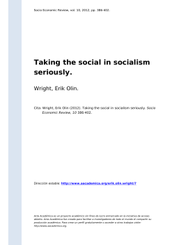 Taking the social in socialism seriously