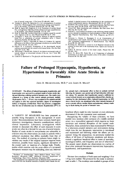 Failure of Prolonged Hypocapnia, Hypothermia, or