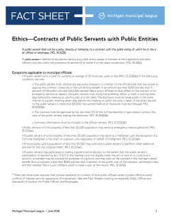Ethics&mdash;Contracts of Public Servants with Public Entities