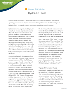 Hydraulic Fluids - Hanover Insurance
