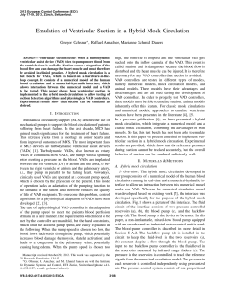 Emulation of Ventricular Suction in a Hybrid Mock Circulation