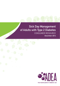 Sick Day Management of Adults with Type 2 Diabetes