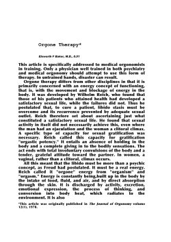 Orgone Therapy - Alberto Foglia, MD