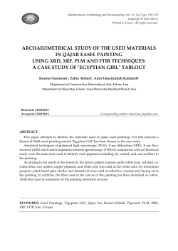 ARCHAEOMETRICAL STUDY OF THE USED MATERIALS IN