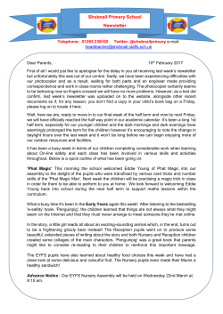 February 10th - Shobnall Primary School