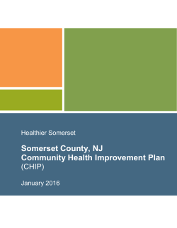 Somerset County, NJ Community Health Improvement Plan