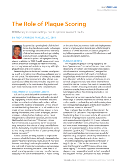 The Role of Plaque Scoring