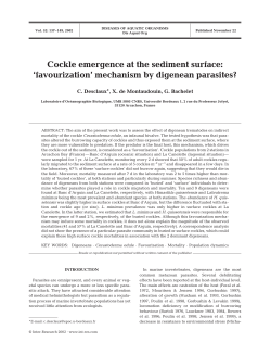 Cockle emergence at the sediment surface:`favourization