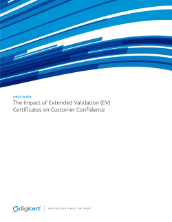 The Impact of Extended Validation (EV)