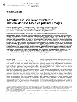 Admixture and population structure in Mexican-Mestizos