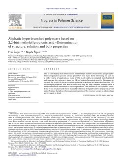 Aliphatic hyperbranched polyesters based on 2,2-bis