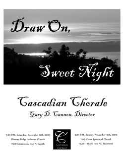 Program - Cascadian Chorale