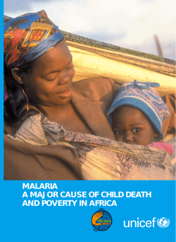 malaria a major cause of child death and poverty in africa