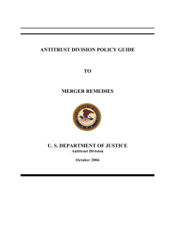 Horizontal merger remedies