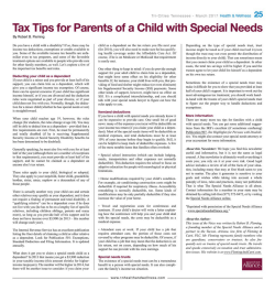 Tax Tips for Parents of a Child with Special Needs