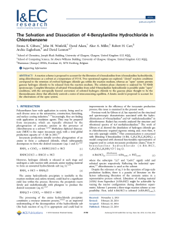 The Solvation and Dissociation of 4-Benzylaniline Hydrochloride in