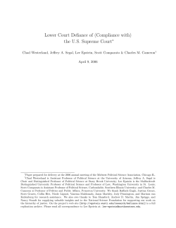 Lower Court Defiance of (Compliance with) the U.S. Supreme Court