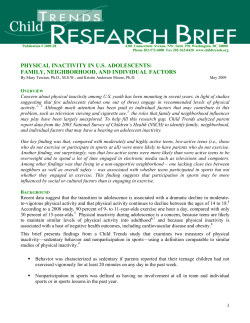 physical inactivity in us adolescents: family