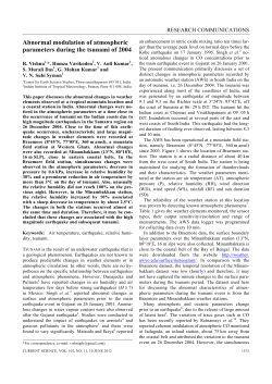 Abnormal modulation of atmospheric parameters