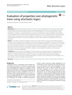 Evaluation of properties over phylogenetic trees using stochastic