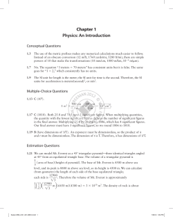 Chapter 1: Sample Problem-Solving Guide with Solutions