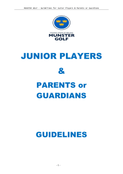 booklet for players and parents