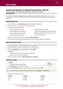 SW11-13 Advanced Guide To Using PowerPoint 2013