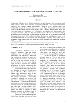 Movement of Strontium in Profile of Maury Silt Loam