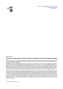 The impact of political news on German students` assessments of