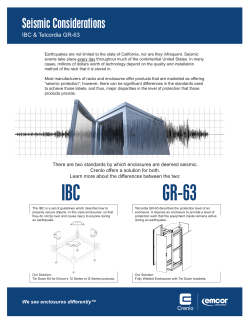 Seismic Rating Comparison Chart