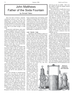 John Matthews Father of the Soda Fountain