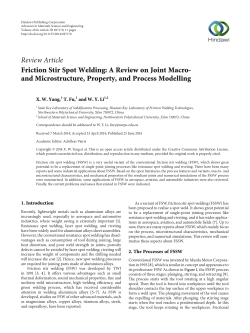 Friction Stir Spot Welding: A Review on Joint Macro
