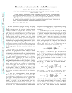 Dissociation of ultracold molecules with Feshbach resonances