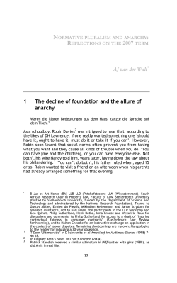 Normative Pluralism and Anarchy: Reflections on the 2007 Term