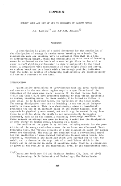 ENERGY LOSS AND SET-UP DUE TO BREAKING OF RANDOM