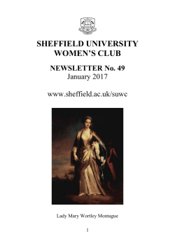 January 2017 - The University of Sheffield