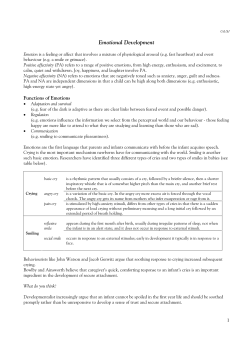 Emotional Development