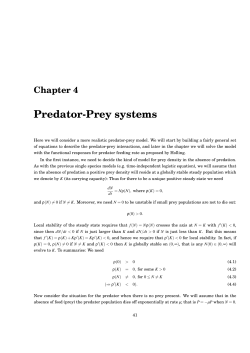 Predator-Prey systems