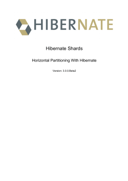 Horizontal Partitioning With Hibernate