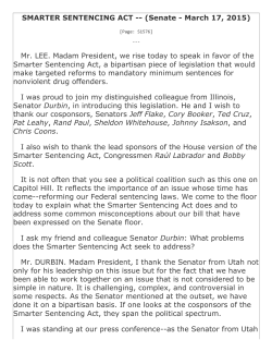 SMARTER SENTENCING ACT - National Academy of Sciences