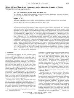 Effects of Dipole Moment and Temperature on the Interaction