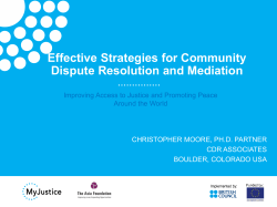 Community Mediation Power Point_CHRIS MOORE