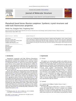 Phenalenyl-based boron&ndash;fluorine complexes: Synthesis, crystal