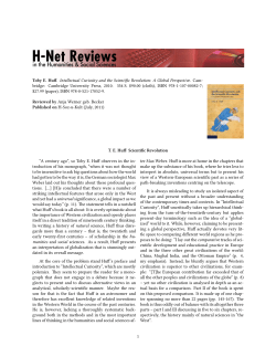 TE Huff: Scientific Revolution - H-Net
