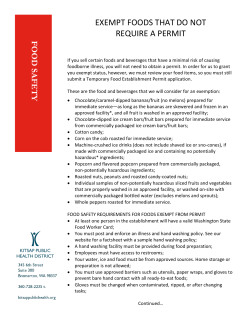 Exempt Foods - Kitsap Public Health District