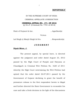 Crl.A. No.171 of 2016 State of Gujarat and Anr. vs. Lal Singh alias