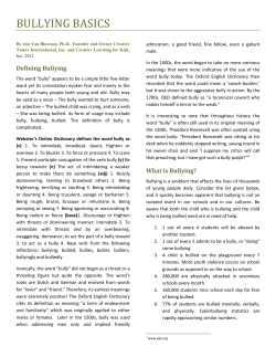 bullying basics - Creative Tutors