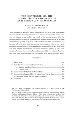 the new terrorists: the normalisation and spread of anti