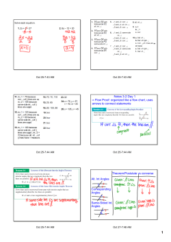 Notes 32 Day 1 &bull; Flow Proof: organized like a flow chart, uses